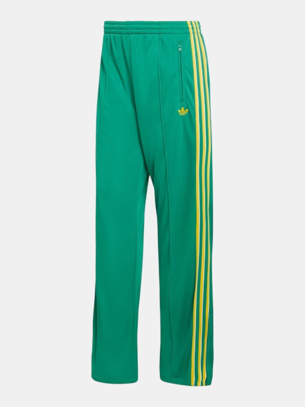 NWT ADIDAS ORIGINALS FIREBIRD LOOSE TRACK PANTS GREEN YELLOW STRIPES KD3655